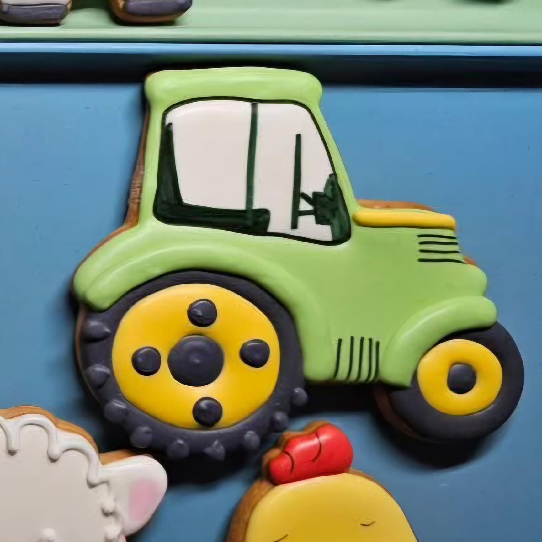 Artisan Farm Animal Biscuits, Decorated Vanilla Cookies, Party Favors