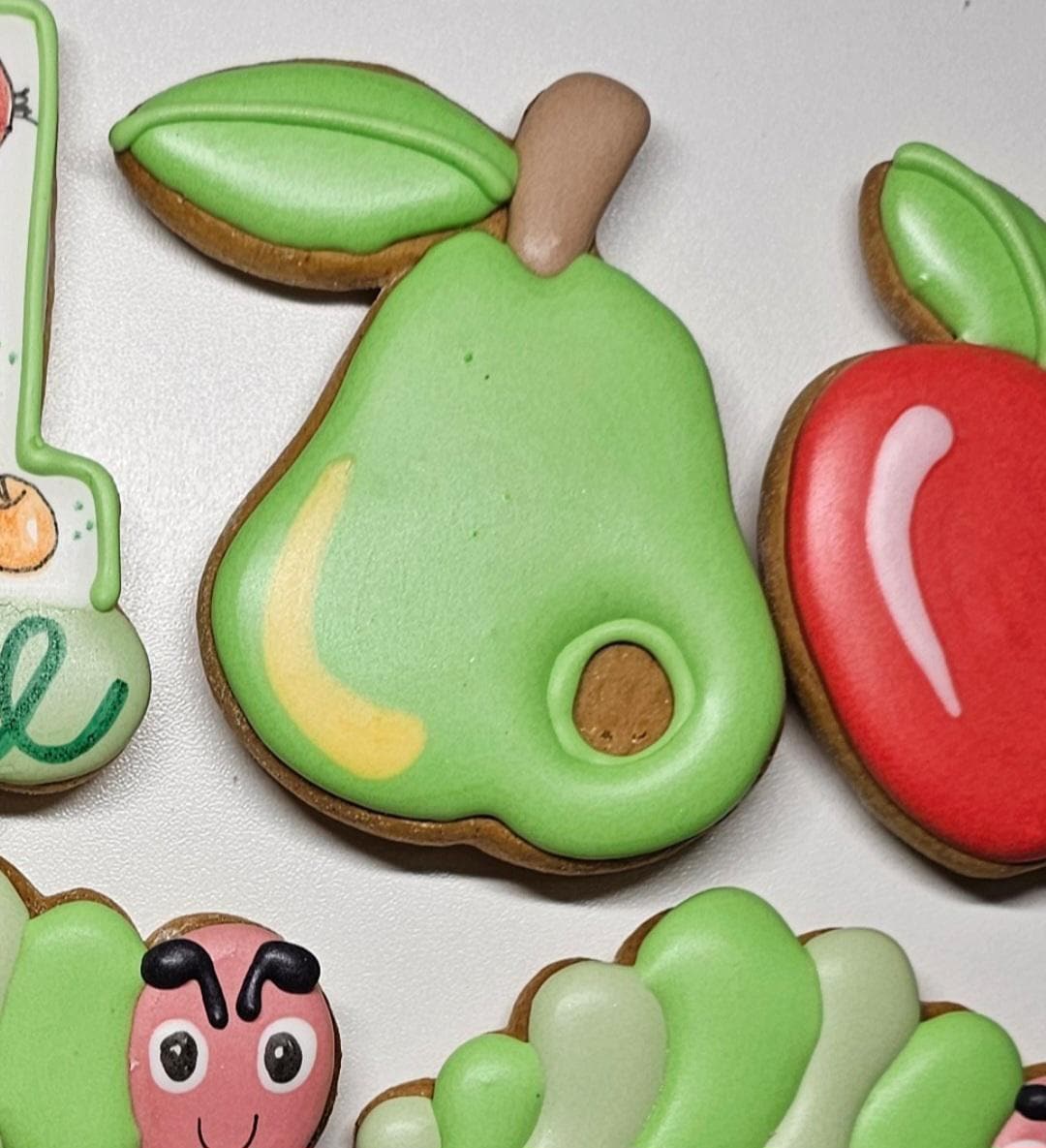 insect Birthday Biscuits, Caterpillar Biscuits, Party favours