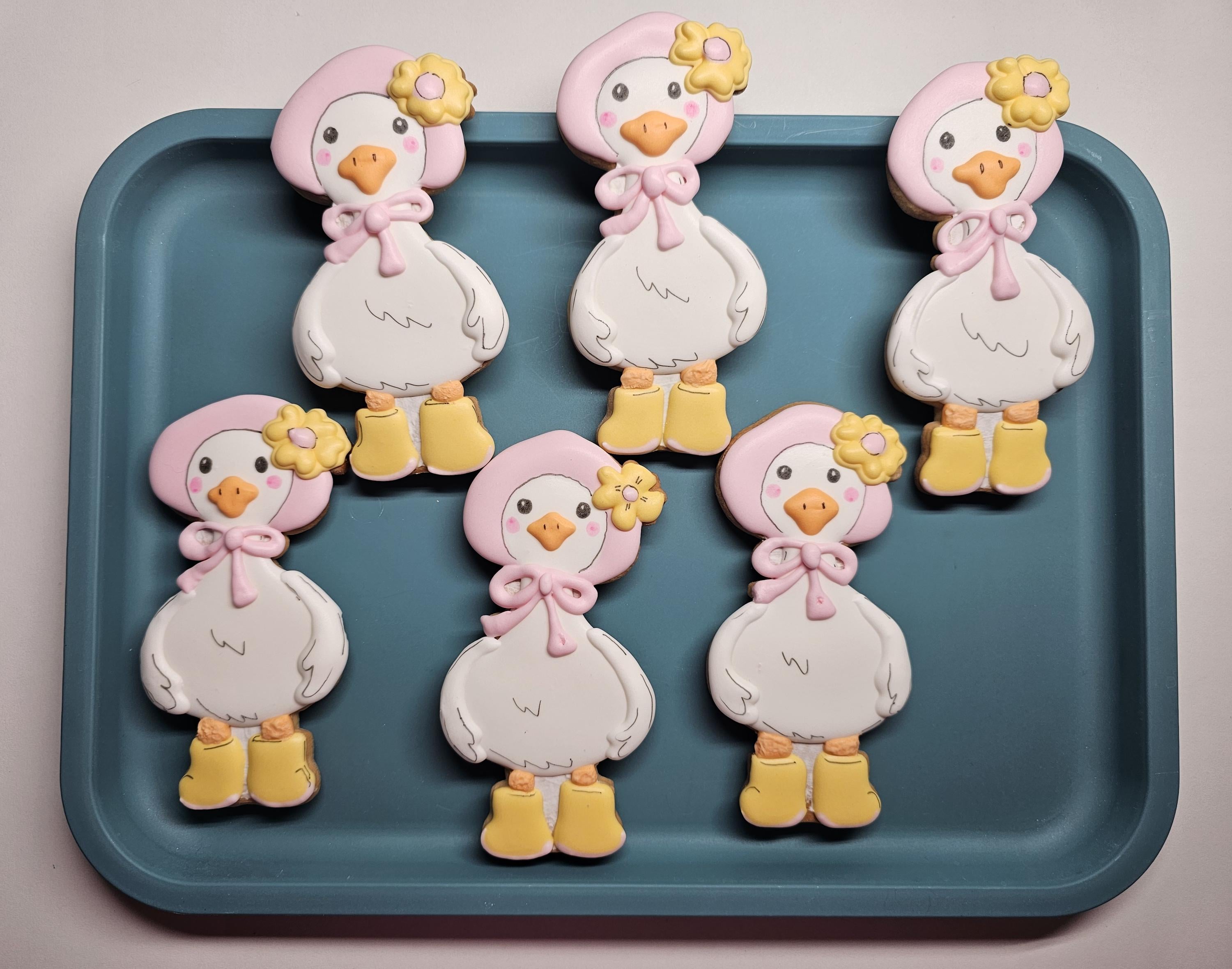 Handmade Goose Cookies, Royal Icing Biscuits, Party Favors