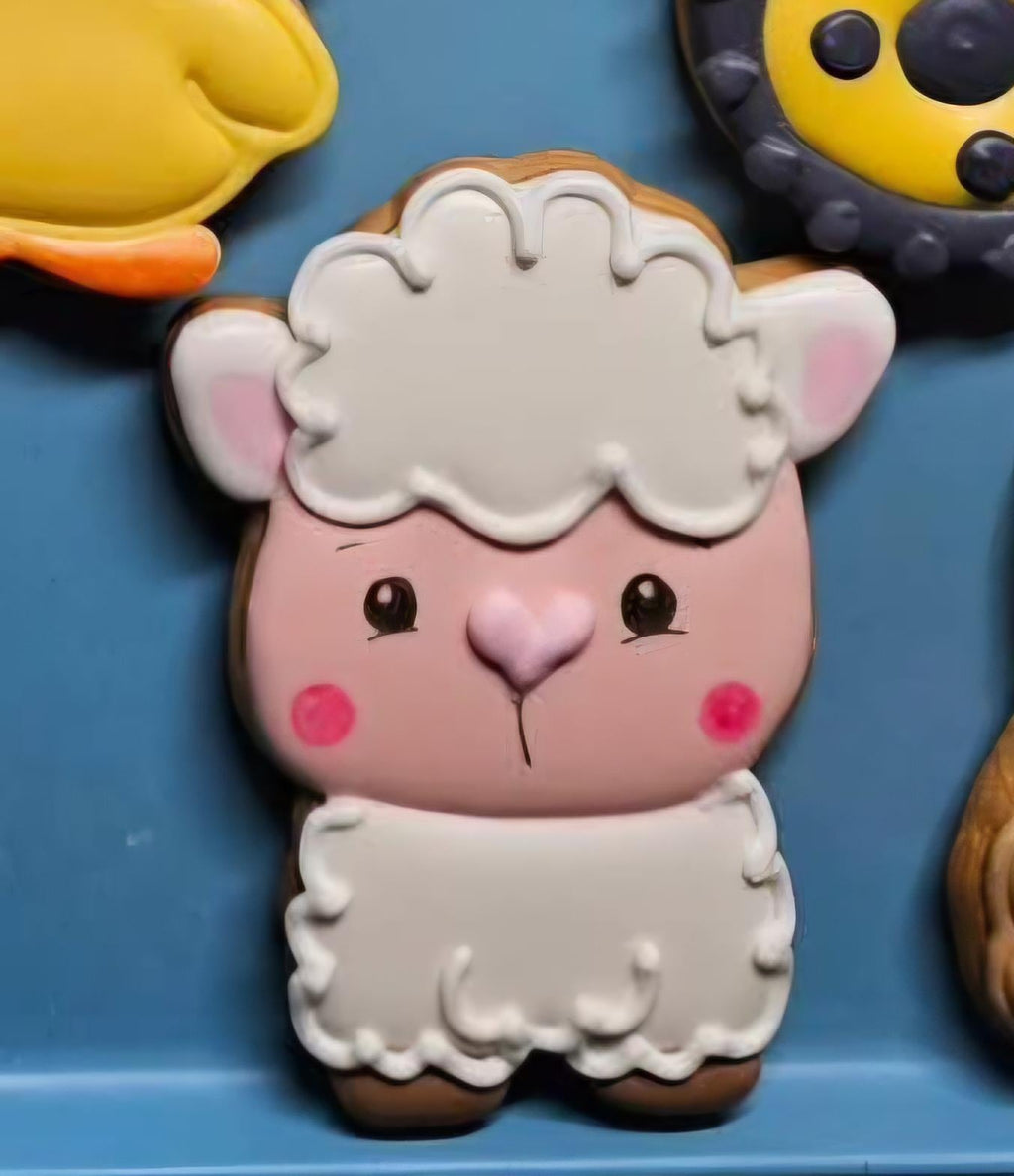 Artisan Farm Animal Biscuits, Decorated Vanilla Cookies, Party Favors