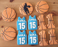 Handmade Basketball Cookies: Custom Iced Vanilla Biscuits