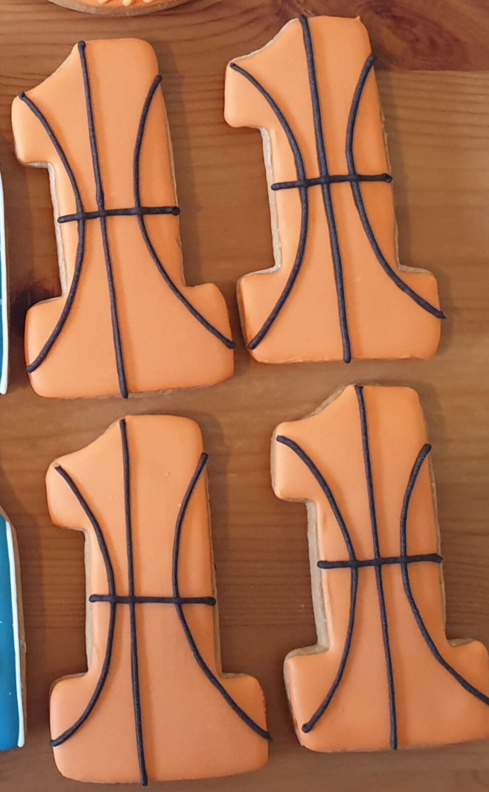 Handmade Basketball Cookies: Custom Iced Vanilla Biscuits