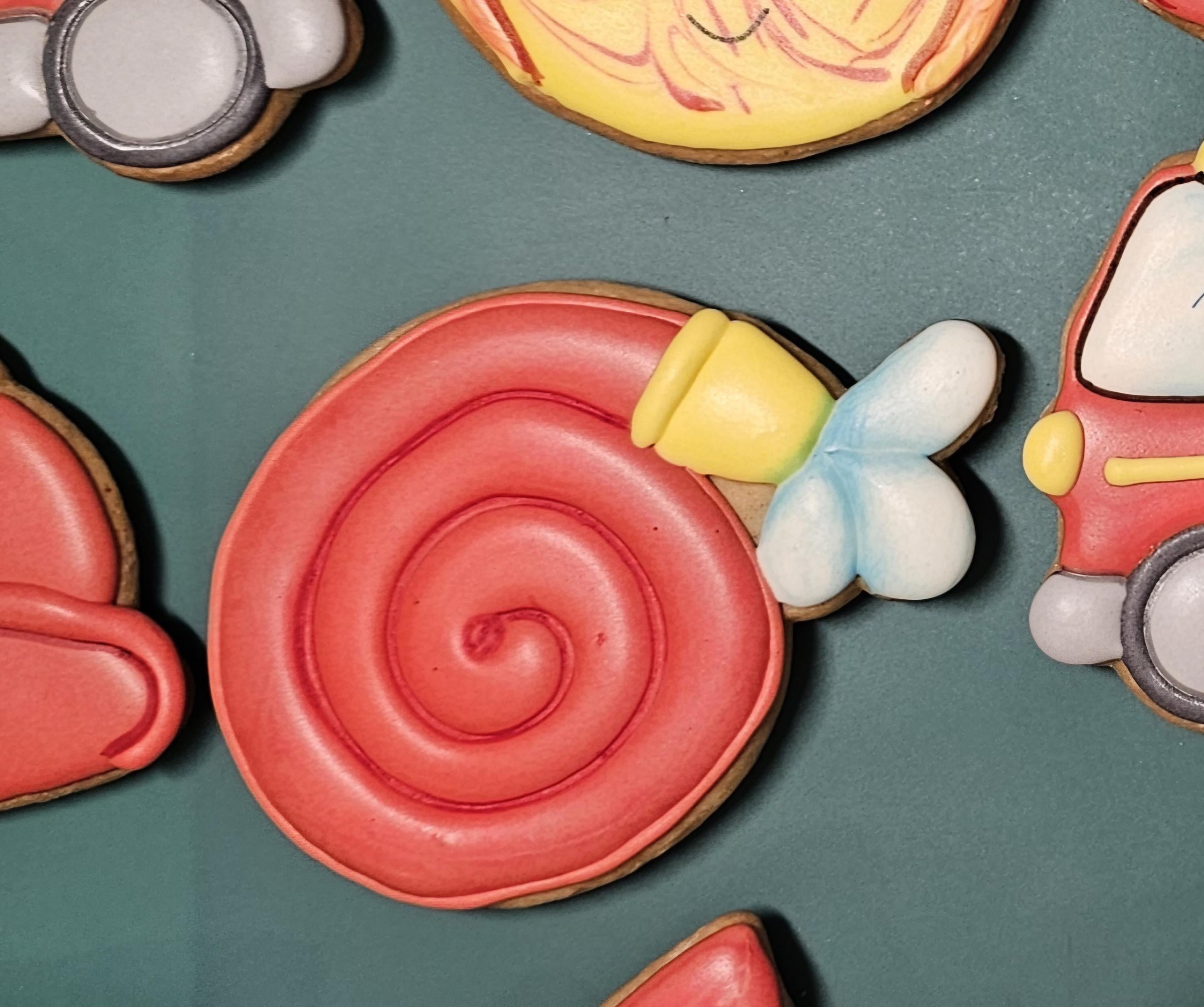 Firefighter Themed Royal Icing Biscuits, Party Favors, Vanilla Cookies