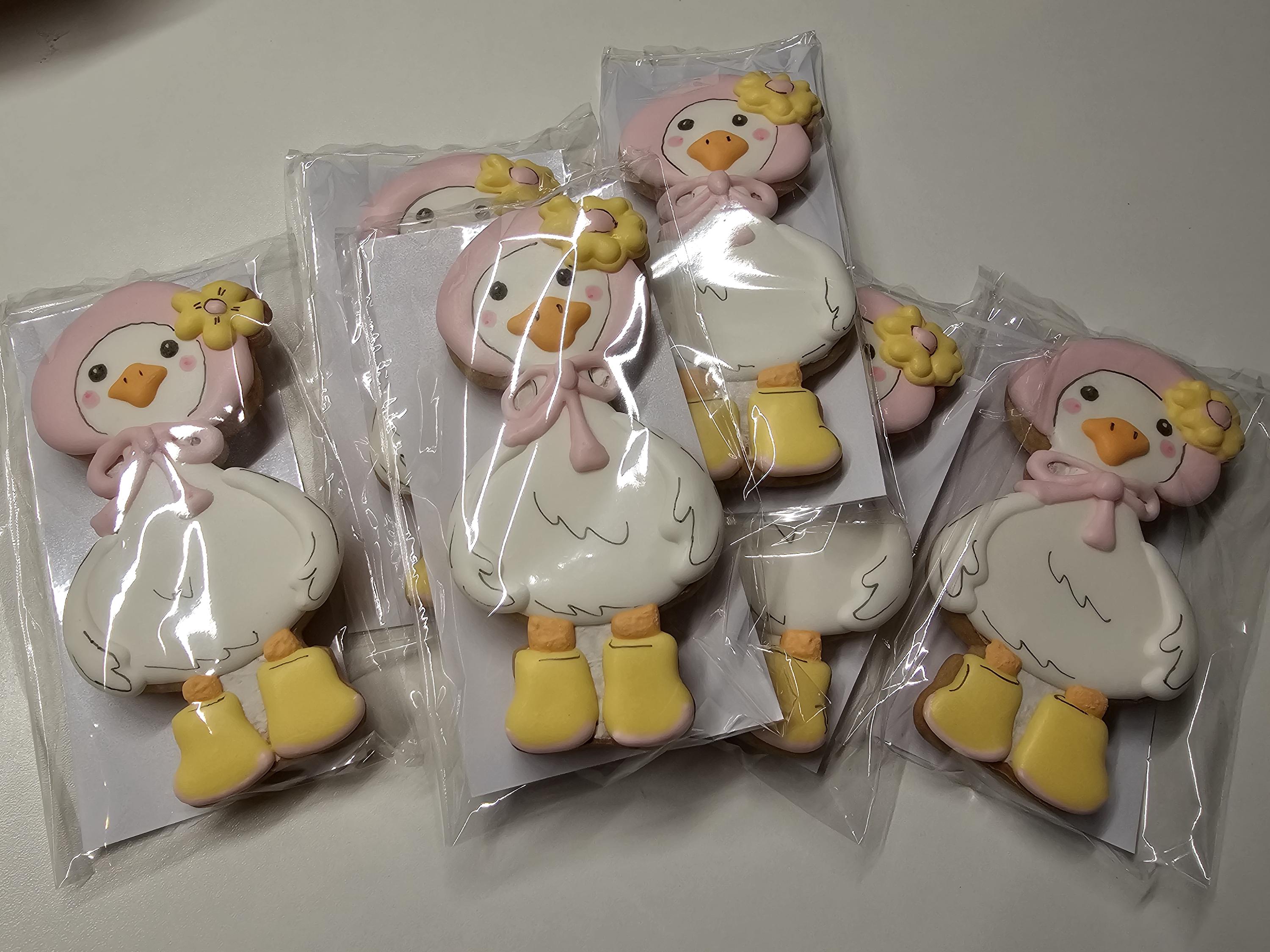 Handmade Goose Cookies, Royal Icing Biscuits, Party Favors