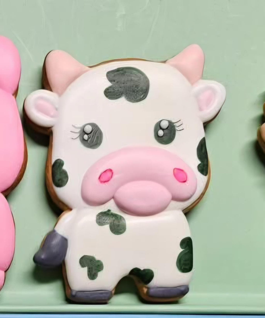 Artisan Farm Animal Biscuits, Decorated Vanilla Cookies, Party Favors